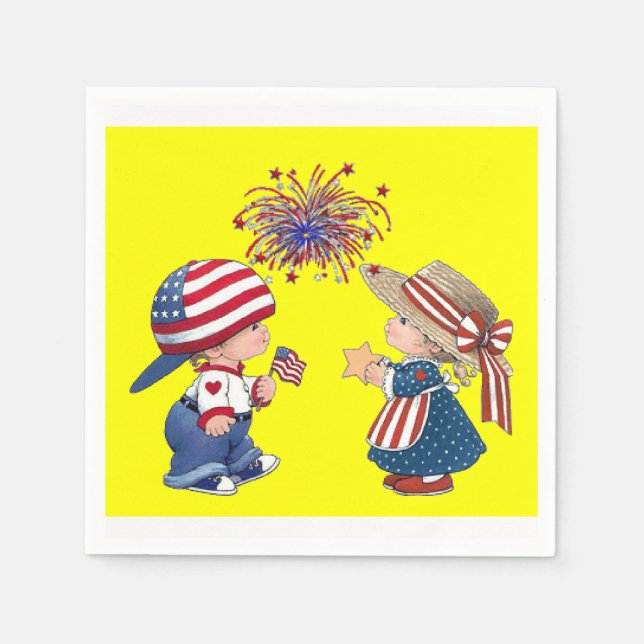 4 juillet serviettes en papier (Devant)