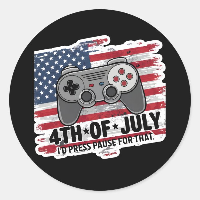 4 juillet STICKERS GAMER (Devant)