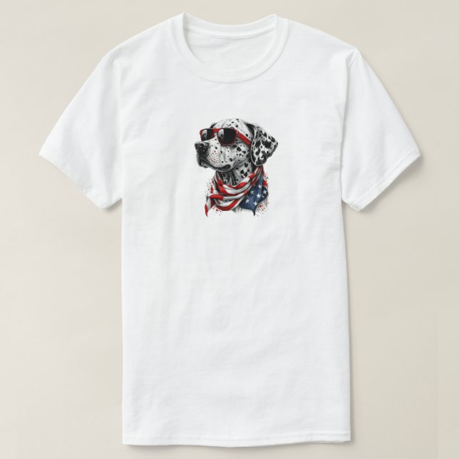 4 juillet T-shirt dalmate (Design devant)