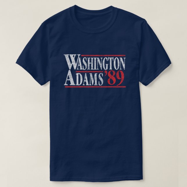 4 juillet T-shirt de campagne de Washington Adams (Design devant)