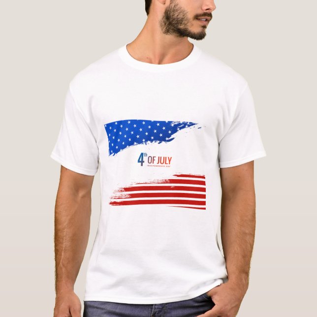 4 juillet T-Shirt Design - Patriotique et tendance (Devant)
