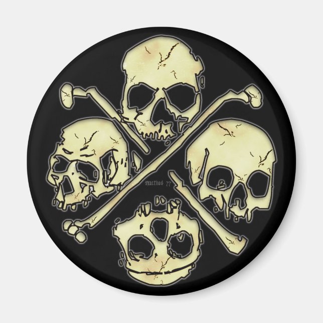 4 Magnets de crânes (Devant)
