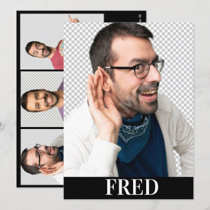 4 Modèle de la carte comp photo d'un acteur mascul