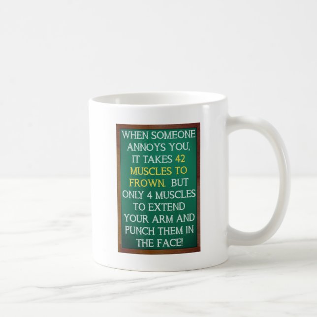 4 Muscles pour Frapper Tasse Drôle (Droite)