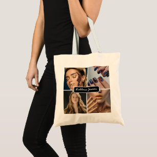 4 Nom du script photo Sac fourre-tout couleur pers