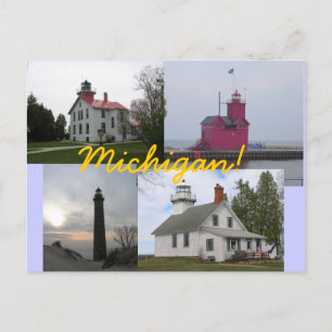 4 Phare du lac Michigan Cartes postales