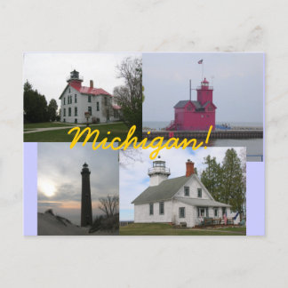 4 Phare du lac Michigan Cartes postales