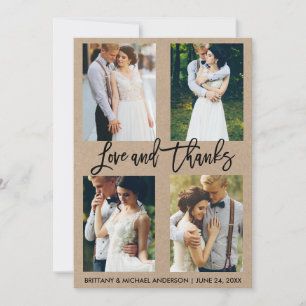 4 Photo Brush Script Love Merci Mariage Kraft
