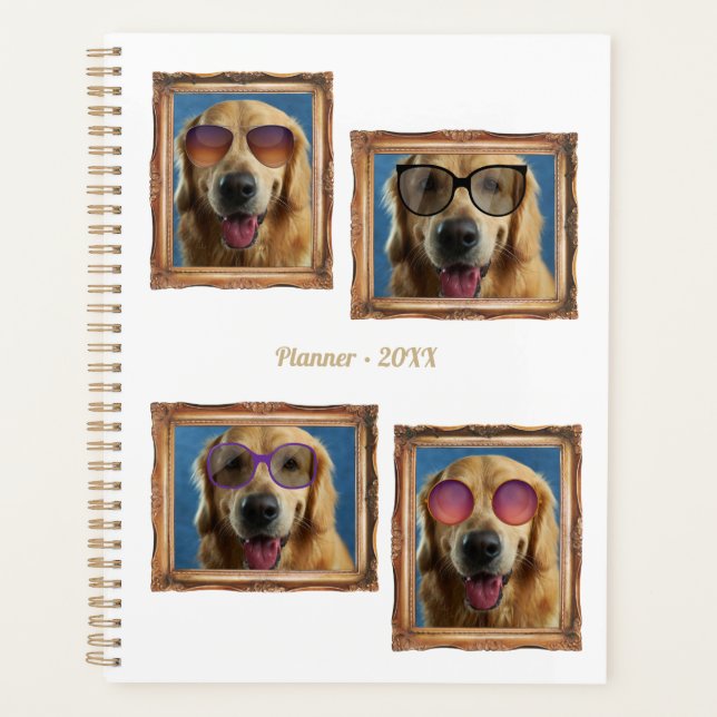 4 Photo Collage Chiens Vintages Chiens de cadre An (Devant)