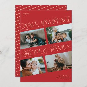 4 Photo Collage minimaliste Chrismtas Carte de vac