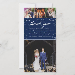 4 Photo couleur personnalisée Merci Mariage photo