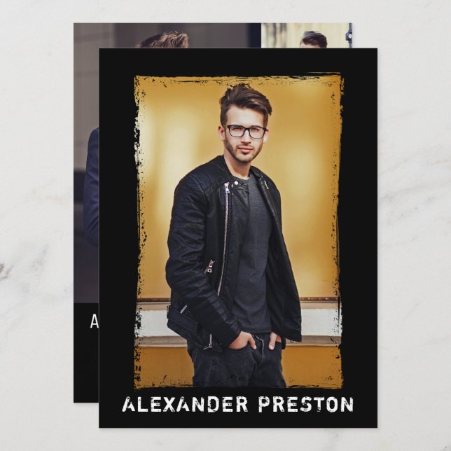 4 Photo Modèle Acteur Carte Comp Grunge 5.5x7.5 (Devant / Derrière)