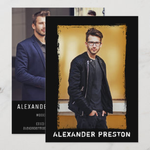 4 Photo Modèle Acteur Carte Comp Grunge 5.5x7.5