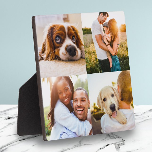 4 Photo Plaque With Stand Template Edge Print (Créateur téléchargé)