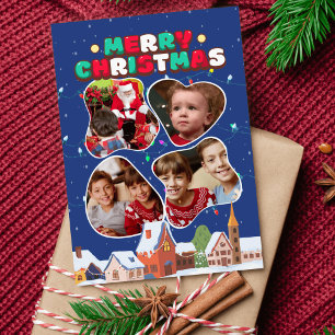 4 photos abstrait cadre collage carte postale de N