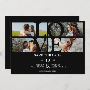 4 Photos Black Chic Trendy Collage Mariage Covid19