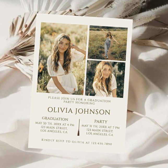 4 Photos Graduation Party Faire-part (Créateur téléchargé)