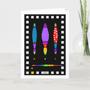 4 pinceaux carte de voeux