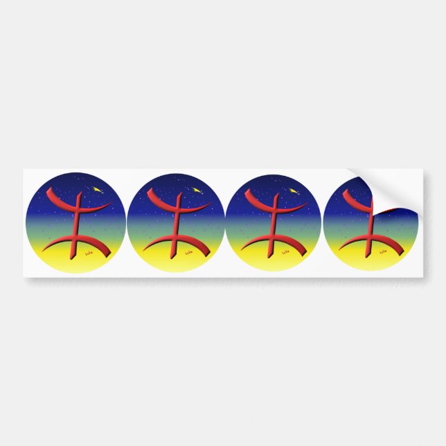 4 stickers carosserie automobile berbere amazigh (Devant)