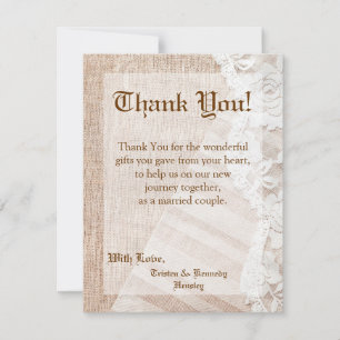 4 x 5 PLAT Carte de remerciements Pays Dentelle Po