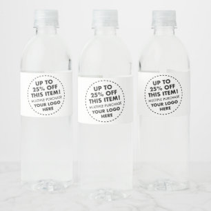 4 x Étiquettes personnalisées pour bouteilles d'ea