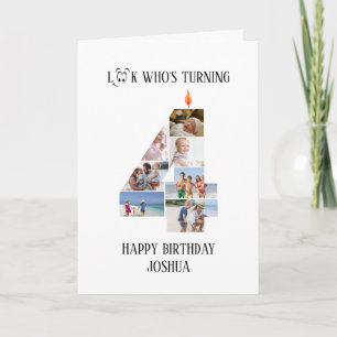 4e anniversaire Carte photo