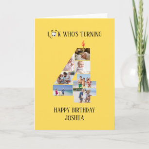 4e anniversaire Carte photo