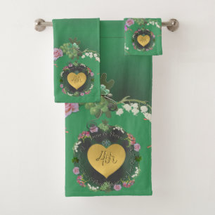 4e anniversaire de fruits et de fleurs Vert