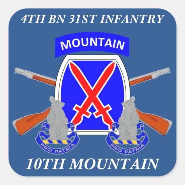 4E BN 31E INFANTERIE 10E STICKERS DE MONTAGNE (Devant)