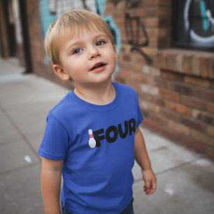 4e Bowling Anniversaire T-Shirt Enfants de quatre 