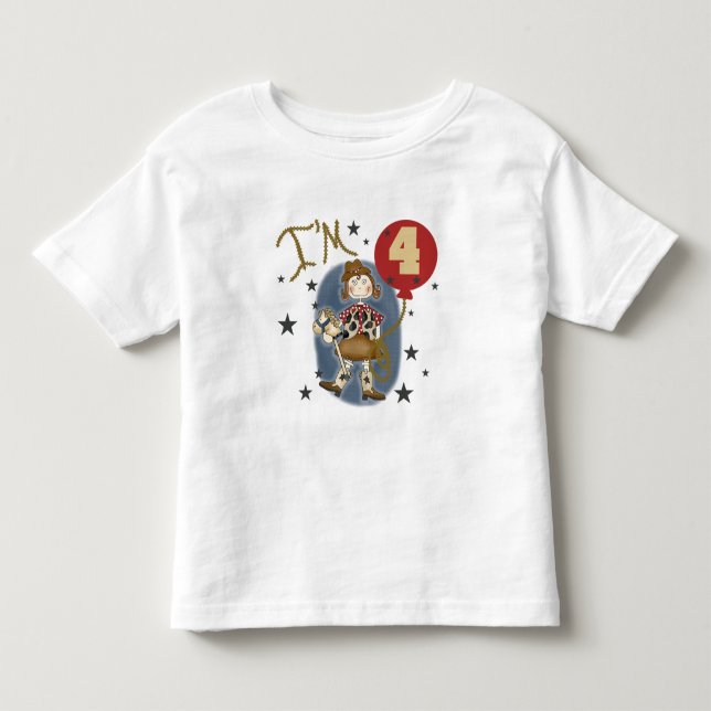 4e Cowgirl Tshirts et cadeaux d'anniversaire (Devant)