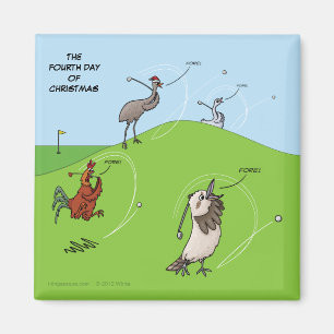 4e jour de Noël (Quatre appels d'oiseaux) Magnet