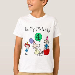 4e Stick Kids Party Anniversaire Tshirts et cadeau