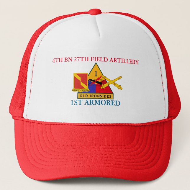 4ème 27ème CASQUETTE BLINDÉ d'ARTILLERIE de (Devant)