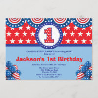 4ème de la première invitation d'anniversaire du