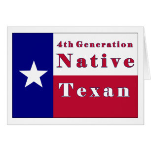 4ème Drapeau texan indigène de génération