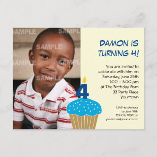 4ème invitation de fête d'anniversaire de petit