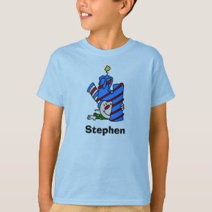 4ème T-shirt d'anniversaire de clown bleu