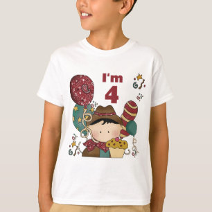 4ème T-shirts et cadeaux de cowboy d'anniversaire