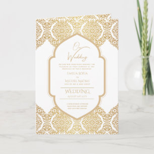 4page Gold Ornate MARIAGE Inviter Programme modern