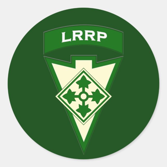 4th Infantry LRRP Recondo poche patch sticker UA (Devant)