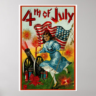 4th of July - Vintage Art - Poster