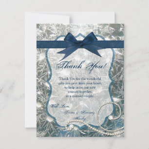 4x5 Carte de remerciements PLAT Cracké neige hiver