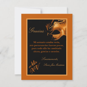 4x5 Carte de remerciements PLAT Mis XV Orange