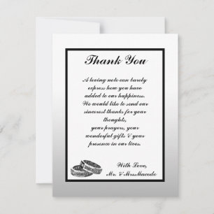 4x5 Carte de remerciements plat Son/Ses Mariage di