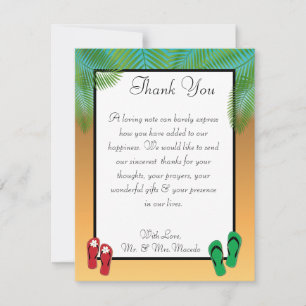 4x5 Cartes de remerciements PLATS Ses Sandales Sur