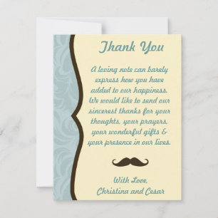 4x5 FLAT Carte de remerciements I Mustache You a q