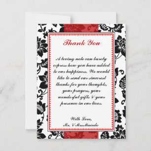 4x5 FLAT Carte de remerciements Noir Flourdissant