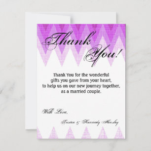 4x5 FLAT Carte de remerciements Ombre Purple Chevr