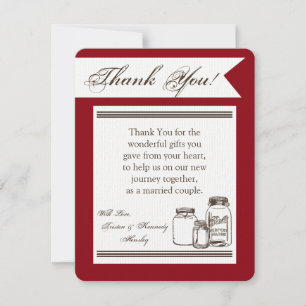 4x5 PLAT Carte de remerciements Mason Jar Pays Rus